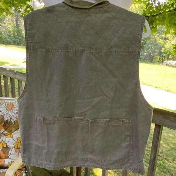 Trail Designs Men's Olive Green Cargo Hunting Fishing Photography Vest Sz Large - Picture 3 of 8